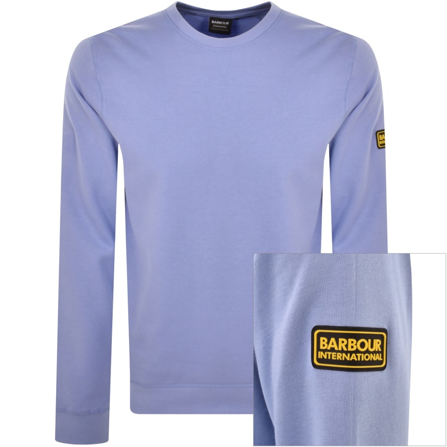 Barbour International Crew Neck Sweatshirt Blue Mainline Menswear